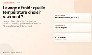 Lavage à froid : 20°C régulé est limité pour linge très sale. Quand faut-il monter la température ?
